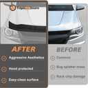 TripleAliners Hood Deflector Protector Compatible with 2015-2022 Chevy Colorado Accessories Low Profile Hood Protector TPE Bug Deflector Shield Replacement