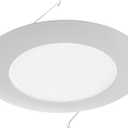 NICOR Lighting 6 inch White Recessed Shower Trim with Albalite Lens 