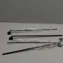 2 Pack Magnetic Curtain Rod for Metal Doors, French Door Curtain Rods Adjustable from 17 to 30 Inch, 3/8 Inch Diameter, Magnetic Cafe Curtains Rod, No Tool and Easy Installation, Black