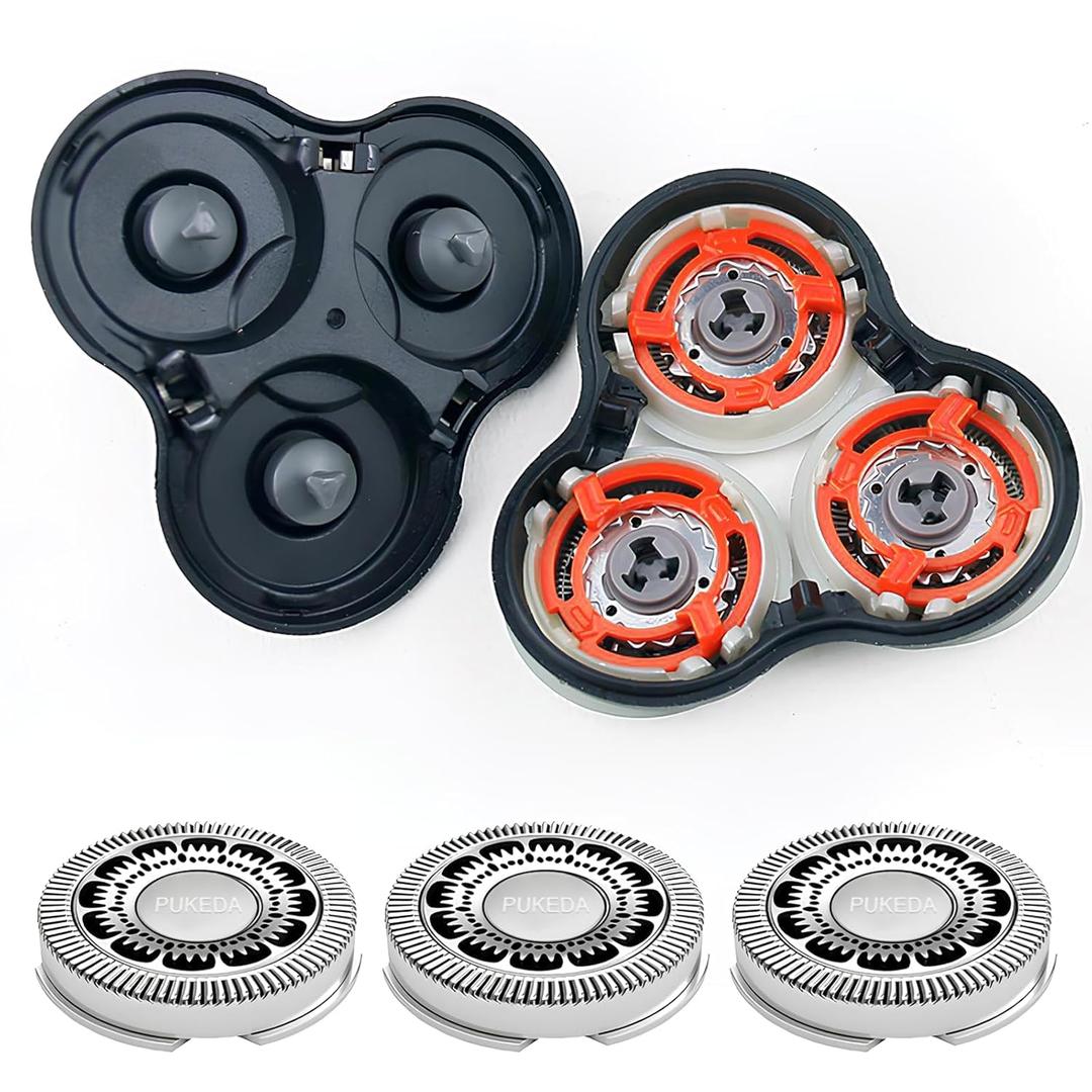 SH90 Replacement Heads for Philips Norelco Shaver Series 9000, SH90 Blades Complete Head, Sh90 Replacement Shaver Head for Series 9000(S9xxx) 8000(S8xxx), Double-Layer Blades with Base Bracket