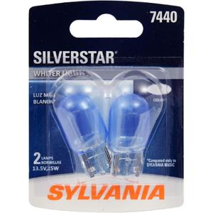 SYLVANIA - 7440 SilverStar Mini Bulb - Brighter and Whiter Light, Ideal for Daytime Running Lights (DRL) and Back-Up/Reverse Lights (Contains 2 Bulbs) SYLVANIA - 7440 SilverStar Mini Bulb - Brighter and Whiter Light, Ideal for Daytime Running Lights (DRL) and Back-Up/Reverse Lights (Contains 2 Bulbs)