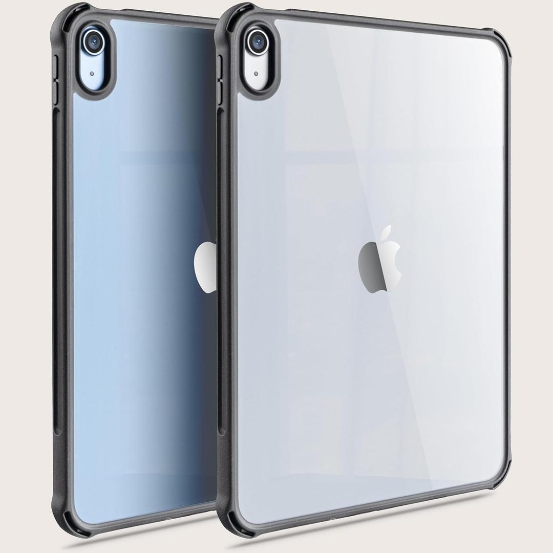 tineeOWL Bounce Case for iPad (A16) 11th Generation 11 Inch 2025/10th Generation 10.9 Inch 2022 Case with Pencil Holder, iPad 11 10 with Clear Back, Rugged & Durable, Black 