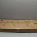 2-Tier Desktop Bookshelf & Hutch - Fits Over Large Monitors - Modern Desk Organizer with Metal Frame - Vertical Storage for Small Desks, Home Office, Dorm, Makeup Vanity (Blonde Wood/White)