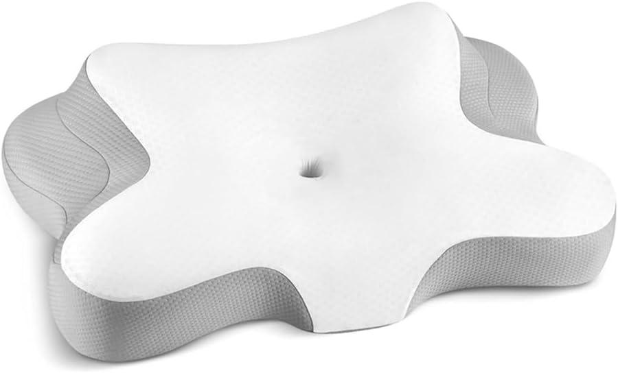 Cervical Neck Pillow - Ergonomic Memory Foam for Side, Back & Stomach Sleepers, Cooling Pillow for Pain Relief