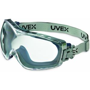 Honeywell Uvex Stealth OTG Safety Goggles with Clear HydroShield Anti-Fog Lens & Fabric Headband (S3970HSF)