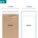 Elementree Small Recyclable Kraft Paper Padded Mailers 7" x 9" (Size #0) - 50 Brown Padded Mailing Envelopes - Flexible Padded Envelope Inner Eco-Cushioning - Made in the USA (01910)