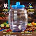 5 Gallon Jug with Spout-Mexican Vitrolero Tapadera Aguas Frescas-Water Juice Beverage Dispenser- 20 L Clear Container-BPA Free Food Grade Plastic (Top Color Will Vary)