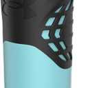 Under Armour 24Oz Stainless Steel Water Bottle, Insulated, Carabiner Easy Carry Hook, Leak Proof, Kids & Adults, All Sports, Gym (Breeze Blue/Black)