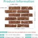 Commomy 3D Peel and Stick Brick,Ultralight Thin PVC Faux Brick Wall Panels,10 Pcs 15.74"x11.8" Fake Brick Tiles for Quick Intall Interior Kitchen,Bedroom,Living Room,RV,Not Real Brick,Not Heavy Tiles