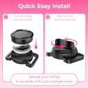 Waterproof AirTag Dog Collar - Reflective Comfortable Dog Collars with Air Tag Holder - GPS Dog Tracker Collar with Quick Easy Install - for Large Medium Small Dogs(Pink, XL)