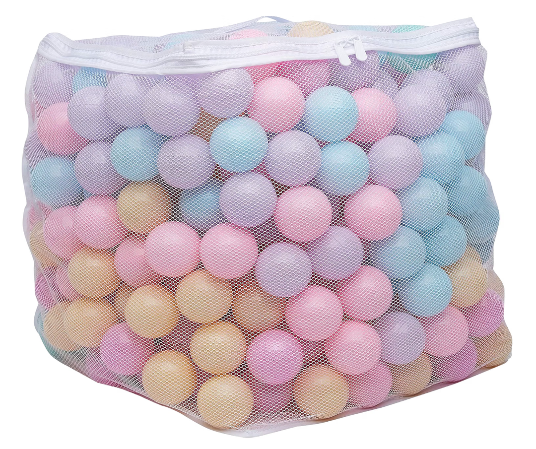 Ball Pit Balls with Storage Bag, Crush-Proof Plastic for Toddlers Kids 12+ Months Play, 6 Pastel Colors, Pack of 400