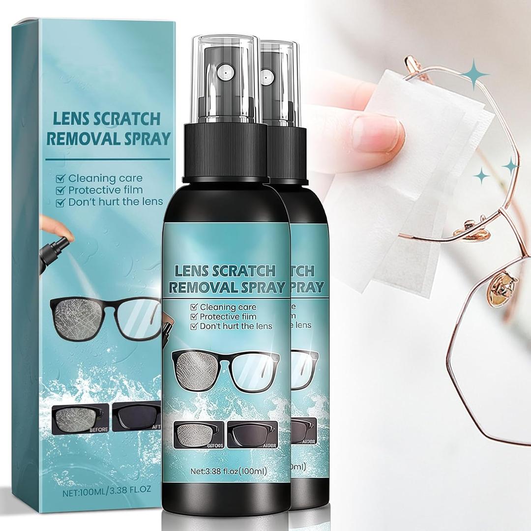 2PCS - Scratch Remover for Eyeglasses(100ml), Lens Scratch Remover for Eye Glasses, Eyeglass Scratch Remover, Lens Scratch Remover, Pocket & Travel Essentials, Eye Glass Cleaners Spray.