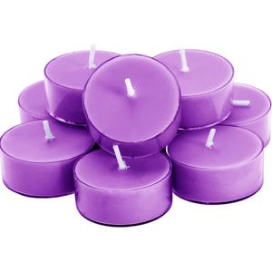 DEYBBY Scented Soy Wax Tealight Candles Bulk, Lavender Aromatherapy Candle for Stress Relief, Clear Cup Long Lasting, for Relaxation, Spa and Bath|Pack of 12