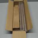 Wood Curtain Rods for Windows: 1 Inch Diameter Adjustable Heavy Duty Curtain Rod 48" to 86" with Imitation Wood Grain Leaf Pattern Finials