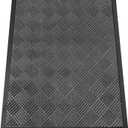 Indoor Outdoor Door Mat, 4’x 3' Doormat for Entryway, Rubber Backing Non Slip Front Door Mat Outside Entrance, Super Absorbent Commercial Floor Mat for Home Office, Gray