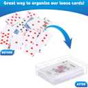Vicenpal Playing Card Box Clear Plastic Playing Card Deck Case Snap Closed Holder Storage Organizer for Bank Business Trading Poker Gaming(100 Pcs,Raised Snap,3.86 x 2.91 x 0.94 Inch)