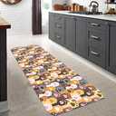 Laundry Room Rug Runner 17"X 51" Kitchen Mat Washable Entryway Rugs Soft Non Slip Laundry Carpets Comfort Standing Desk Mats with Rubber Backing Dog paw Kitchen Runner Rug
