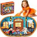 45 Pcs Halloween Floor Puzzle for Kids Age 4-8, Jumbo Pumpkin Jigsaw Puzzles Halloween Boo Basket Gifts Stuffers for Kids Girls Boys
