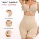 Shapewear Tummy Control Shorts - High Waisted Shapewear Underwear Body Shaper Butt Lifting Shorts Under Dresses (Beige, M)