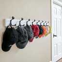 WEBI Coat Rack Wall Mount,43" Solid Wood Coat Hooks Wall Mounted Coat Hanger,16" Hole to Hole,Heavy Duty Hook Rack Rail,8 Triple Hooks for Hanging Coats,Jacket,Clothes,Hat,Backpack,White