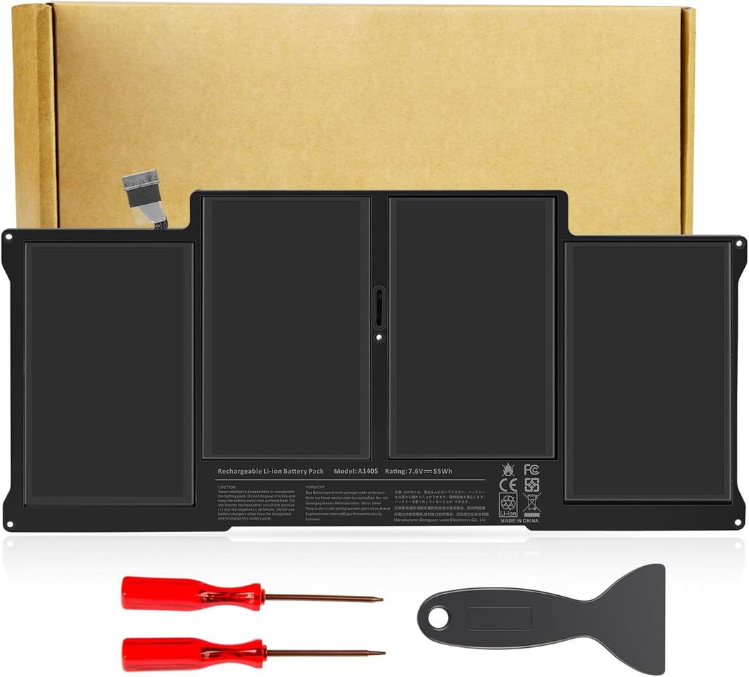 A1466 A1405 battery replacement for MacBook Air 13 inch A1466 (Mid 2012,Mid 2013,Early 2014, Early 2015,2017) A1369(Late 2010, Mid 2011 Version) 7200mAh,fits A1496 A1405 A1377 [Upgraded 3.0]