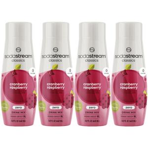 SodaStream Cranberry Raspberry Zero Calorie, 440ml 4-Pack (EXP 03/11/26)