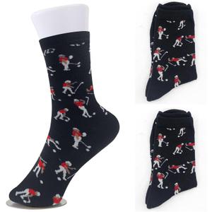 2 Pairs Golf Socks For MenFunny Golf Gifts For Men (Black)