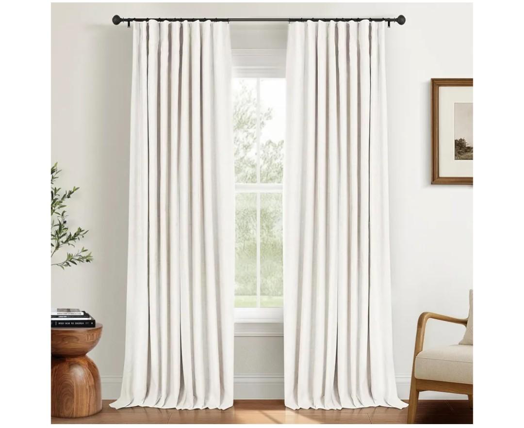 INOVADAY 100% Blackout Curtains for Bedroom, Black Out Curtains 84 Inch Long, Clip Rings Linen Blackout Drapes, Thermal Insulated Room Darkening for Living Room, 2 Panels - Beige,W50xL84
Amazon's Choice INOVADAY 100% Blackout Curtains for Bedroom, Black Out Curtains 84 Inch Long, Clip Rings Linen Blackout Drapes, Thermal Insulated Room Darkening for Living Room, 2 Panels - Beige,W50xL84
Amazon's Choice