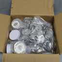 500 Sets Blank Metal Button Making Supplies Badge Parts, 32mm/1.25 inch Round Metal Button Kit for Button Maker Machine, Including Metal Shells Metal Back Cover Clear Film and Paper