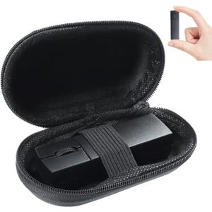 Wireless Mini Finger Mouse, Silent Dual-Mode Bluetooth & 2.4GHz, Ergonomic, Portable PC Mouse with Case, Compatible with MacBook, Chromebook (Black)