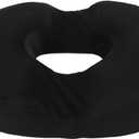 Donut Pillow Seat Cushion,Memory Foam Ergonomic Hollow Cushion,Breathable Cushion Pad for Long Sitting Office Workers,Black