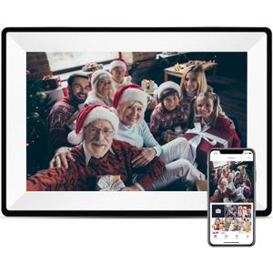 Uhale 10.1inch Digital Picture Frame WiFi Smart Digital Photo Frame 1280 * 800 IPS HD Touch Screen, 16GB Memory, auto-Rotate, use UhaleAPP Instantly Shares Photos and Videos-Best Gift (White)