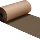 Geyoga 12 x 197 Inch Brown Single Face Corrugated Cardboard Roll B Flute Shipping Corrugated Paper Roll Wrap for Packing, Storage, DIY Craft, Back to School Essentials