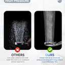 JDO Shower Head with Handheld, High Pressure Handheld Shower Head 9 Settings, Detachable Shower Head Set with Stainless Steel Hose and Shower Bracket (Chrome)