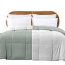 Modern Threads Down Alternative Reversible Comforter White/Gray Queen