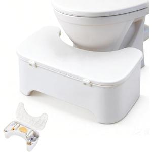 ACEQLYT New Upgrade Storage Toilet Stool Squat Adult, Poop Stool for Bathroom, Non-Slip Step Stool