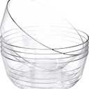15 Pack Plastic Serving Bowls 128oz Clear Plastic Bowls Heavy Duty Disposable Serving Bowls for Party Snack & Salad & Candy & Bar Buffet  128oz Clear