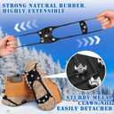 Non Slip Gripper Spike - Ice Traction Cleats Walk Traction Cleat Sturdy Ice Snow Grips for Shoes & Boots with Steel Studs Crampons (4 Pairs Black)