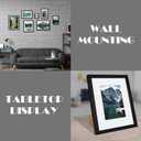 Hongkee 3.5x5 Picture Frame Set of 3 - Made of Real Glass and Black Wooden Frame, 3.5 by 5 small Photo for Wall or Tabletop Display