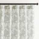 Vangao Grey Farmhouse Linen Blend Curtains for Living Room 96 Inches Long Leaf Curtains for Bedroom Semi Sheer Curtains Botanical Back Tab Rod Pocket Drapes 2 Panels