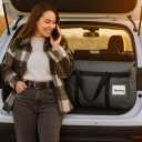 2 Pack Extra Large 90L Moving Bags Heavy Duty Storage Totes with Zippers and Handles, Reusable College Packing Bags for Clothes, Blankets, Bedding, Boxes, Travel and Camping Essentials(Grey)