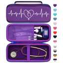 LTGEM Stethoscope Case for 3M Littmann Cardiology III,II,IV,3M Littmann Master Cardiology/MDF MDOne Stainless Steel Stethoscope Nurse Accessories and Medical Equipment (Purple Outside+Purple Inside)