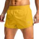 G Gradual Running Shorts for Men 3 Inch Lighweight Quick Dry Workout Gym Athletic Jogging Shorts with Inner Key Pocket (Yellow)