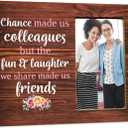 Coworker Gifts Picture Frame for Retirement Farewell Leaving, Chance Made Us Colleagues Wooden Picture Frame for Colleague Boss Coworker Team