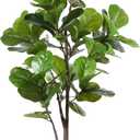 CROSOFMI Artificial Fiddle Leaf Fig Tree 62 Inch Fake Ficus Lyrata Plant with 68 Leaves Faux Plants in Pot for Indoor Outdoor House Home Office Garden Modern Decoration Perfect Housewarming Gift