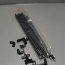 Over The Table Rod Stand with Clamps, 31-95Length, Adjustable Metal Table Arch Stand Decorated Arch for Party, Birthday, Wedding, Halloween, Christmas, Black