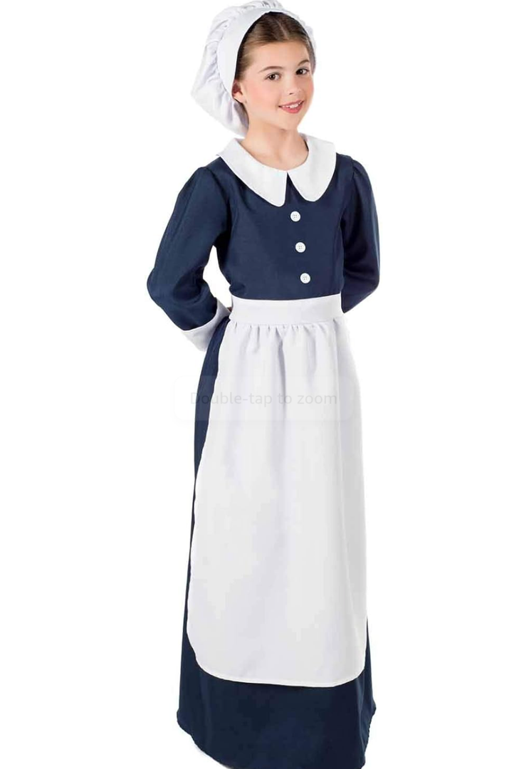 fun shack Florence Nightingale Costume Kids, Florence Nightingale Costume Girls, Civil War Nurse Costume Kids XL