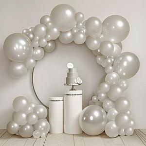 140 Pcs Silver Balloon Arch Kit, 18 12 10 5 inch Silver Balloon Garland, Siliver Balloons Decoraions Kits for Birthday Wedding Graduation Baby Shower Anniversary Party Decorations