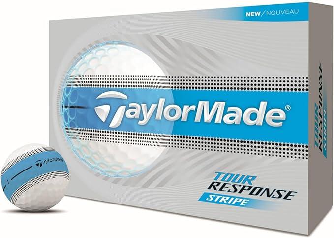 TaylorMade Tour Response Golf Balls, Enhanced 360° ClearPath Alignment, Speed Wrapped Core for Distance and Feel, Pack of 12