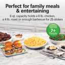 Hamilton Beach 6-Quart Slow Cooker with 3 Cooking Settings, Dishwasher-Safe Stoneware Crock & Glass Lid, Silver (33665G)